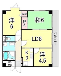 コスモ南武庫之荘の物件間取画像